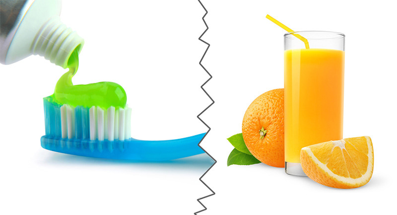 Γιατί αφού βουρτσίσουμε τα δόντια μας ο χυμός πορτοκάλι έχει κακή γεύση;